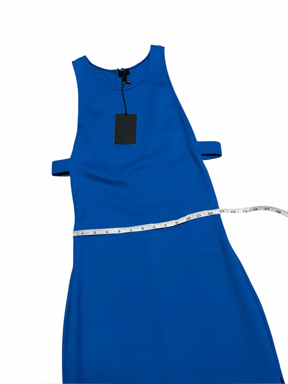 NBD NWT Cobalt Blue Sleeveless Late Night Cut-Out Maxi Gown M - Picture 11 of 16